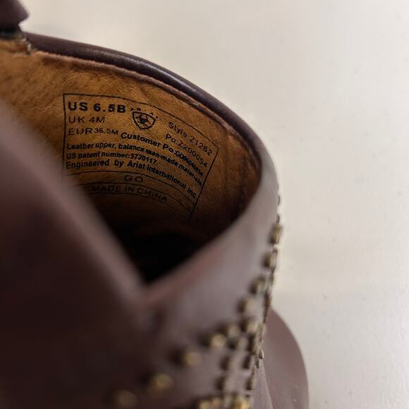 Ariat Women's Strathmore‎ Clog Brown Western Country Ranch Size 6.5 - Picture 3 of 12